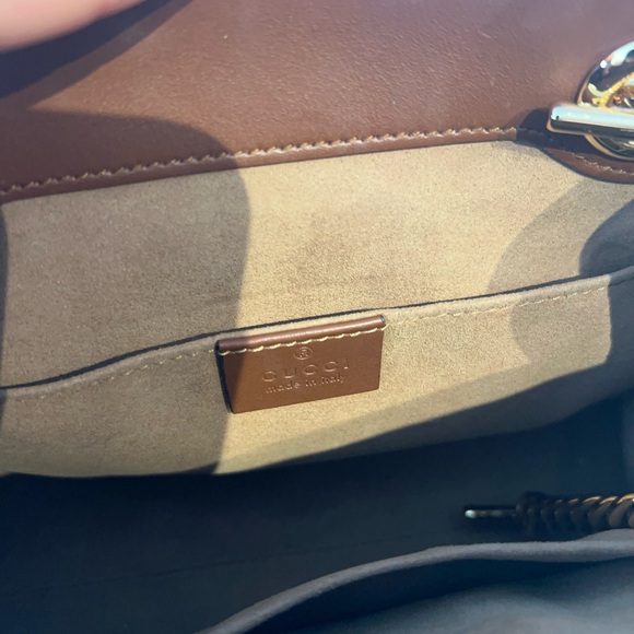 Gucci Small Brown Monogram Supreme Padlock Shoulder Bag - Picture 7 of 7